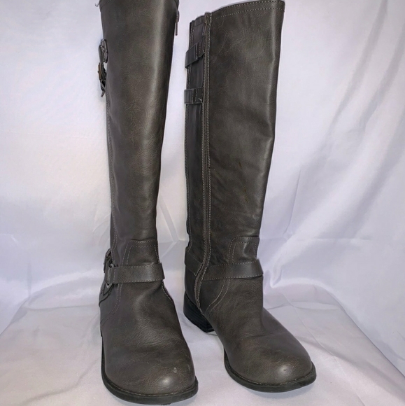 G by Guess knee boots dark grey low heel size 10 - Picture 4 of 7